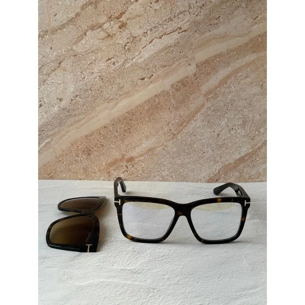 Tom Ford Tortoiseshell and Brown Gradient Lens Sunglasses with Cream Case